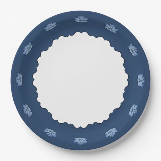 Exquise Lotus in Blue Paper Bord (Voorkant)