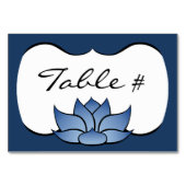 Exquise Lotus in Blue Table Kaart (Achterkant)