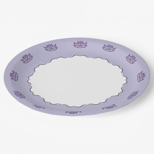 Exquise Lotus in Paarse papieren Bord (Gekanteld)