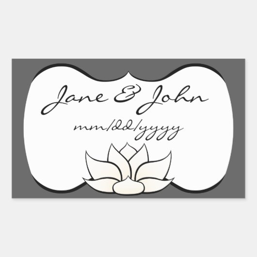 Exquise Lotus in Pewter en White Sticker (Voorkant)