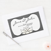 Exquise Lotus in Pewter en White Sticker (Envelop)