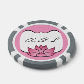 Exquise Lotus in roze Poker Chips (Enkel)