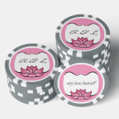 Exquise Lotus in roze Poker Chips (Opstapeling)