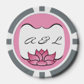 Exquise Lotus in roze Poker Chips (Voorkant)