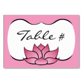 Exquise Lotus in Roze Table Kaart (Achterkant)