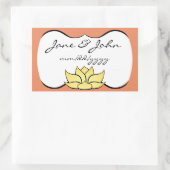 Exquise Lotus in Sun Kast Sticker (Tas)