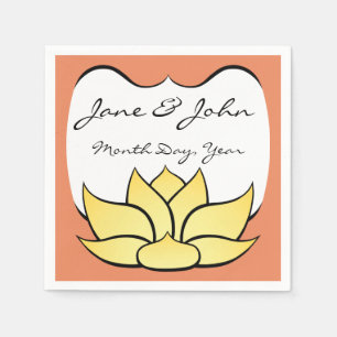 Exquise Lotus in Sun Kust Napkins Servetten