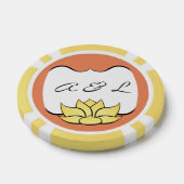 Exquise Lotus in Sun Kust Poker Chips (Enkel)