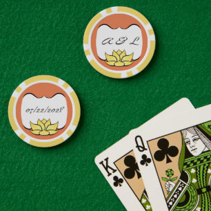 Exquise Lotus in Sun Kust Poker Chips