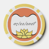 Exquise Lotus in Sun Kust Poker Chips (Achterkant)