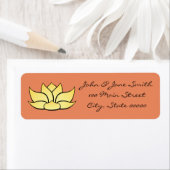 Exquise Lotus in Sun Kust Return Address Label (Insitu)
