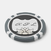 Exquise Lotus in White Poker Chips (Enkel)