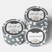 Exquise Lotus in White Poker Chips (Opstapeling)