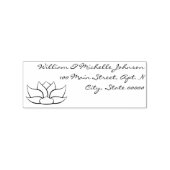 Exquise Lotus Wooden Address Stamp Rubberstempel (Afrduk)