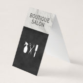 Exquise Lux Texture Monogram en marble Trim Visitekaartje (Achterkant)