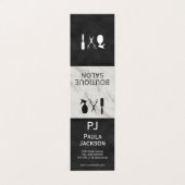 Exquise Lux Texture Monogram en marble Trim Visitekaartje (Buitenkant ongevouwen)