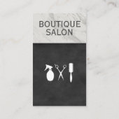 Exquise Lux Texture Monogram en marble Trim Visitekaartje (Achterkant)