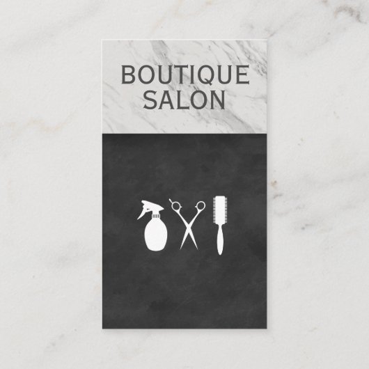 Exquise Lux Texture Monogram en marble Trim Visitekaartje (Achterkant)