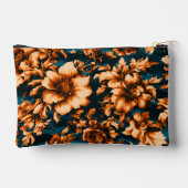 Exquise Luxe Gouden Bloemen, Bladeren op Blauw Etui (Achterkant)