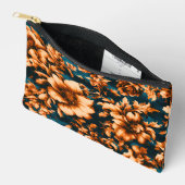 Exquise Luxe Gouden Bloemen, Bladeren op Blauw Etui (Open)