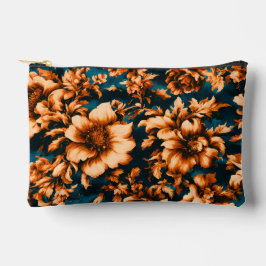 Exquise Luxe Gouden Bloemen, Bladeren op Blauw Etui