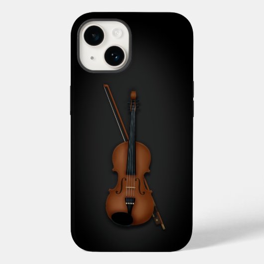 Exquise Miniature Violin & Bow Trompe L'oeil Case-Mate iPhone Case (Achterkant)