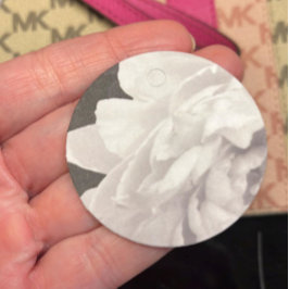 Exquise Peony Black en White Bedankjes Labels