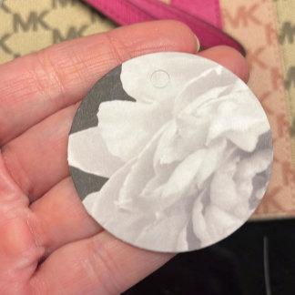 Exquise Peony Black en White Bedankjes Labels