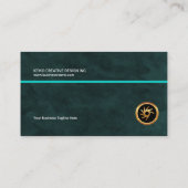 Exquise Plain Simple Cyan Grunge Founder CEO Visitekaartje (Achterkant)