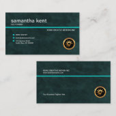 Exquise Plain Simple Cyan Grunge Founder CEO Visitekaartje (Voorkant / Achterkant)