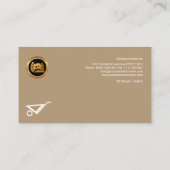 Exquise Plaster Brick Timber Works van de aannemer Visitekaartje (Achterkant)