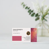 Exquise Polygon Crystal Shapes Chemical Engineer Visitekaartje (Staand voorkant)