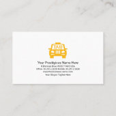 Exquise Retro City Skyline Taxi Driver Visitekaartje (Achterkant)