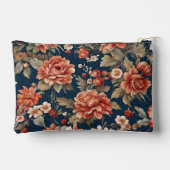 Exquise Retro Oranje Rozen, bladeren en bloemen Etui (Achterkant)