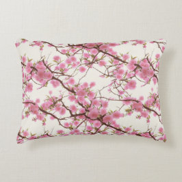 Exquise roze kersenbloesems bloemen accent kussen