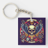 Exquise schedel en Botten Traditionele Artistry 🎨 Sleutelhanger (voorkant)