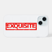 Exquise Stamp iPhone 15 Case (Achterkant horizontaal)