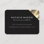 Exquise Swirl Pattern Gold Drapery Visitekaartje (Achterkant)