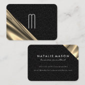 Exquise Swirl Pattern Gold Drapery Visitekaartje (Voorkant / Achterkant)