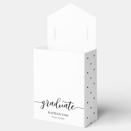 Exquise Taste EDITABLE COLOR Graduparty Bedankdoosjes (Geopend)