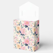 Exquise Waterverf Bloemencrème Roze Botanisch Bedankdoosjes (Geopend)