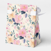 Exquise Waterverf Bloemencrème Roze Botanisch Bedankdoosjes (Achterkant)