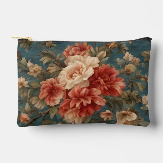  Exquise witte en weelderige koraalrode bloemen Etui (Voorkant)