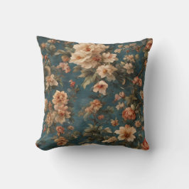  Exquise witte en weelderige koraalrode bloemen Kussen