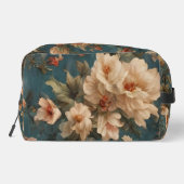  Exquise witte en weelderige koraalrode bloemen Toilettasje (Achterkant)