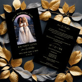 Exquisite Arch Photo Frame in Black Eloped  Kaart