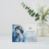 Exquisite Beautiful Bride In Blue Bridal Business Visitekaartje (Staand voorkant)