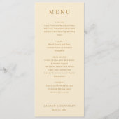 Exquisite Beige Calligraphy Menu (Voorkant)