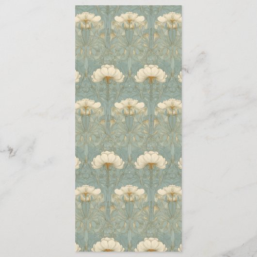 Exquisite Beige Calligraphy Menu (Achterkant)