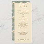 Exquisite Beige Calligraphy Menu (Voorkant / Achterkant)